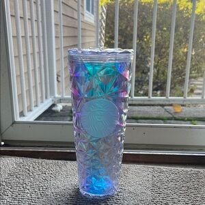 Starbucks holographic Tumbler with Blue and Purple Hues